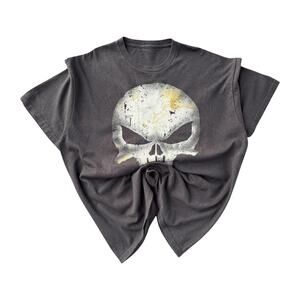Skull T-Shirt Y2K Vintage Black L
